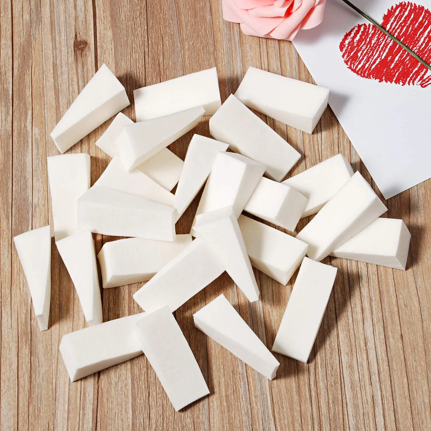 25pcs Cosmetic Puff Powder Puff Beauty Women's Makeup Wedge Foundation Sponge Blender to Make Up Tools Accessories