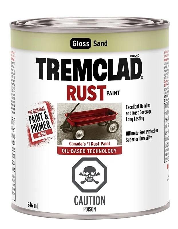 946mL Tremclad Rust Paint, Gloss Sand
