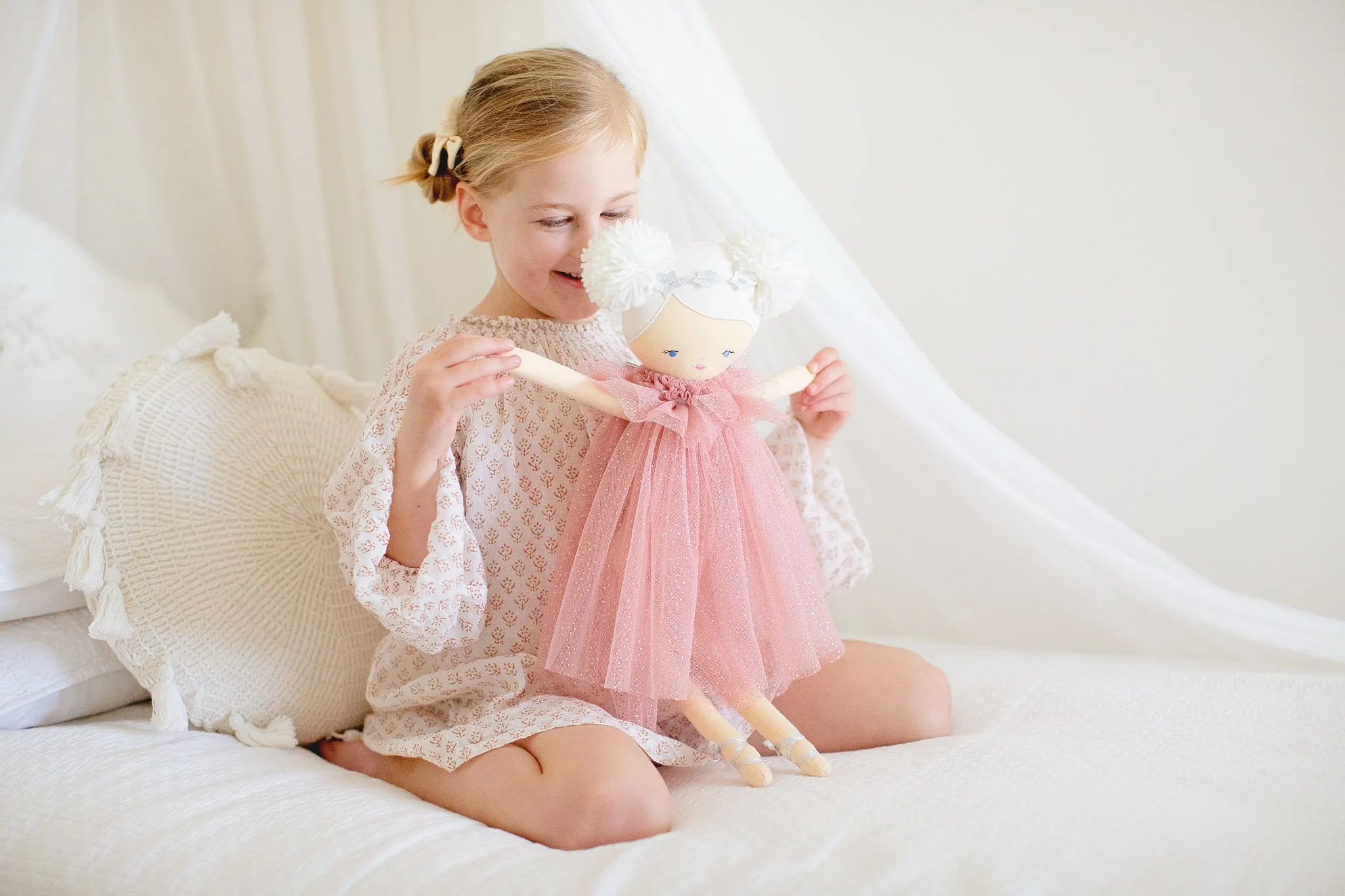 Alimrose Ava Angel Doll Blush Silver