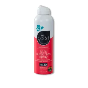 All Good SPF 30 Water Resistant Kid's Sunscreen Spray - Short Dated