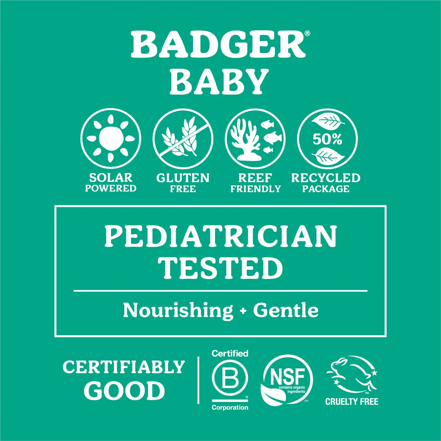 Badger SPF 40 Baby Reef Safe Natural Mineral Sunscreen Cream with Clear Zinc Oxide, Broad Spectrum & Water Resistant, Chamomile, 2.9 Fl Oz 2.9 Fl Oz (Pack of 1)