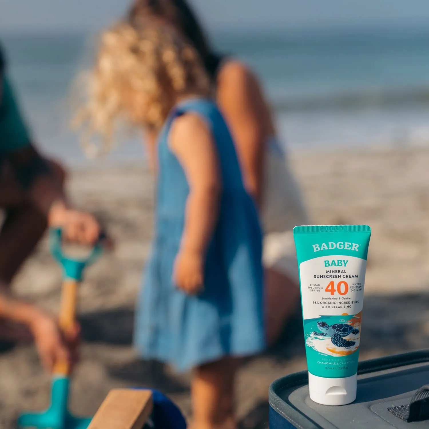 Badger SPF 40 Baby Reef Safe Natural Mineral Sunscreen Cream with Clear Zinc Oxide, Broad Spectrum & Water Resistant, Chamomile, 2.9 Fl Oz 2.9 Fl Oz (Pack of 1)