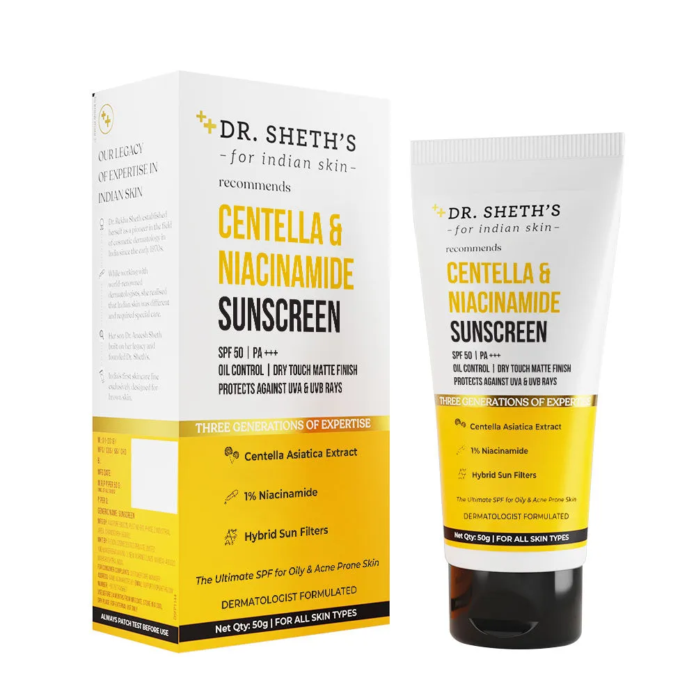 Centella & Niacinamide Sunscreen - 50g (Pack of 2)