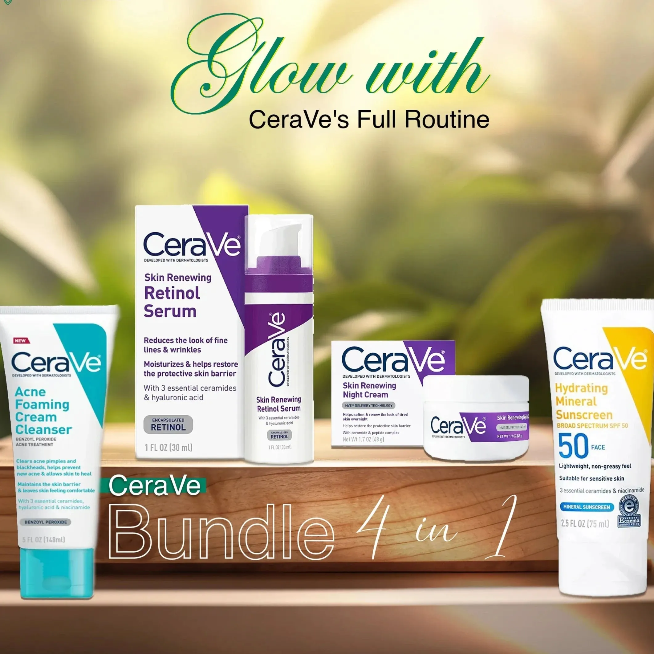 CeraVe 4 in 1 Skincare Bundle (FREE DELIVERY 🚚)