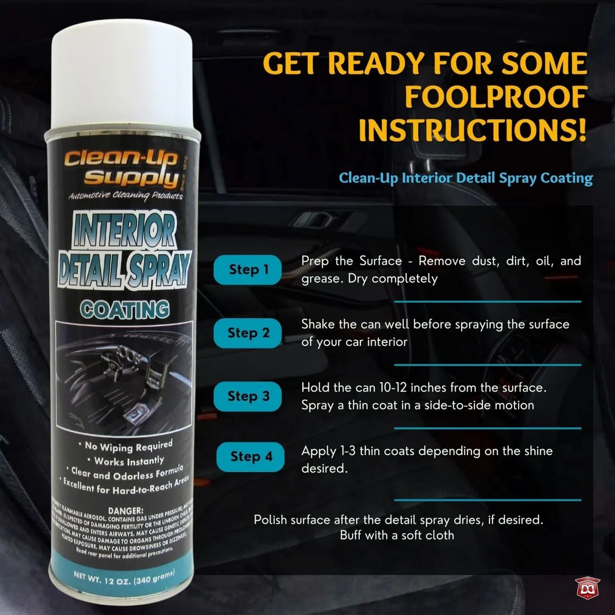 Clean-Up Supply Interior Detail Spray Coating