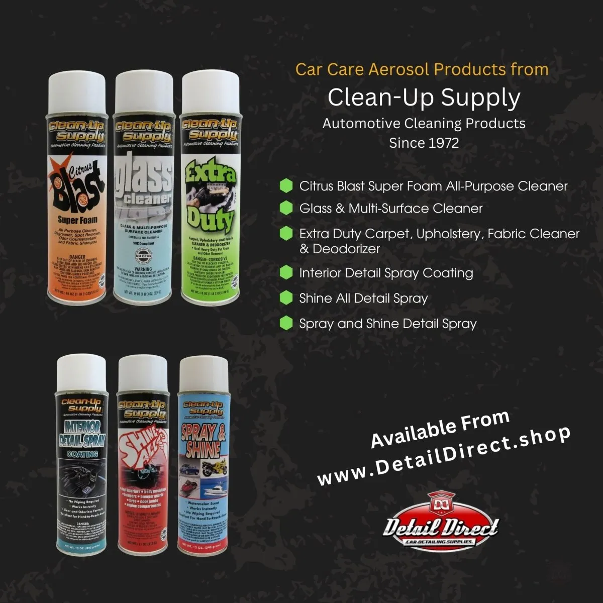 Clean-Up Supply Interior Detail Spray Coating