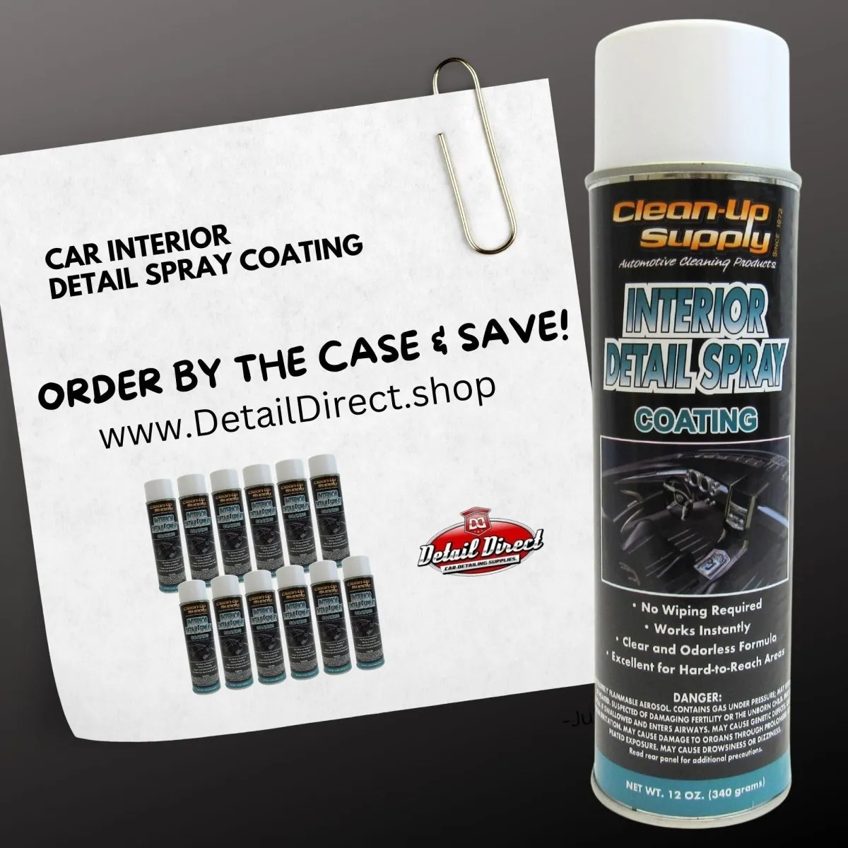 Clean-Up Supply Interior Detail Spray Coating