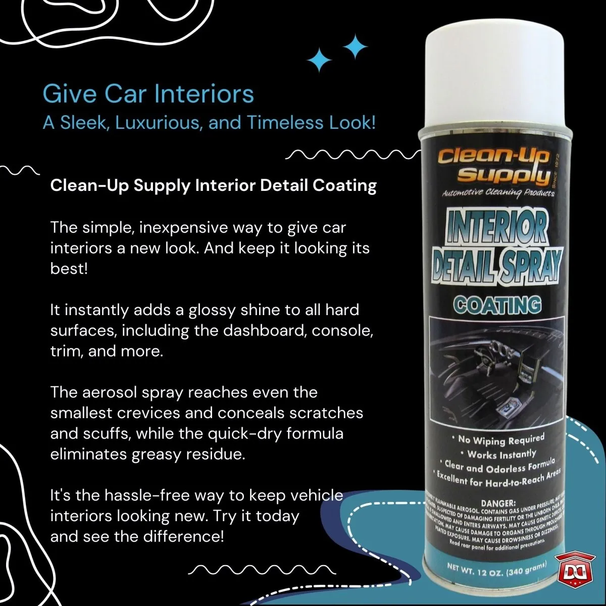 Clean-Up Supply Interior Detail Spray Coating
