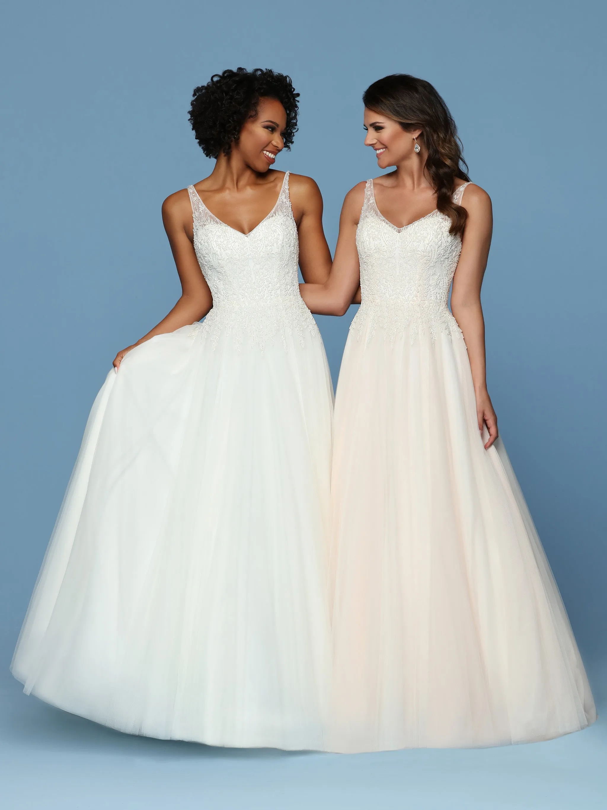 Davinci Bridal 50544 Embellished Bodice Tulle A Line Ballgown Wedding Dress V Ncek