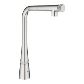 Grohe Zedra Smartcontrol L-Spout Sink Mixer in Stainless Steel Finish