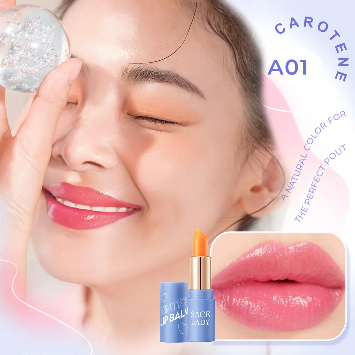 SACE LADY Tinted Lip Therapy Magic Lip Balm – Lasting Waterproof Lip Tint & Stain, High Pigmented Lipstick