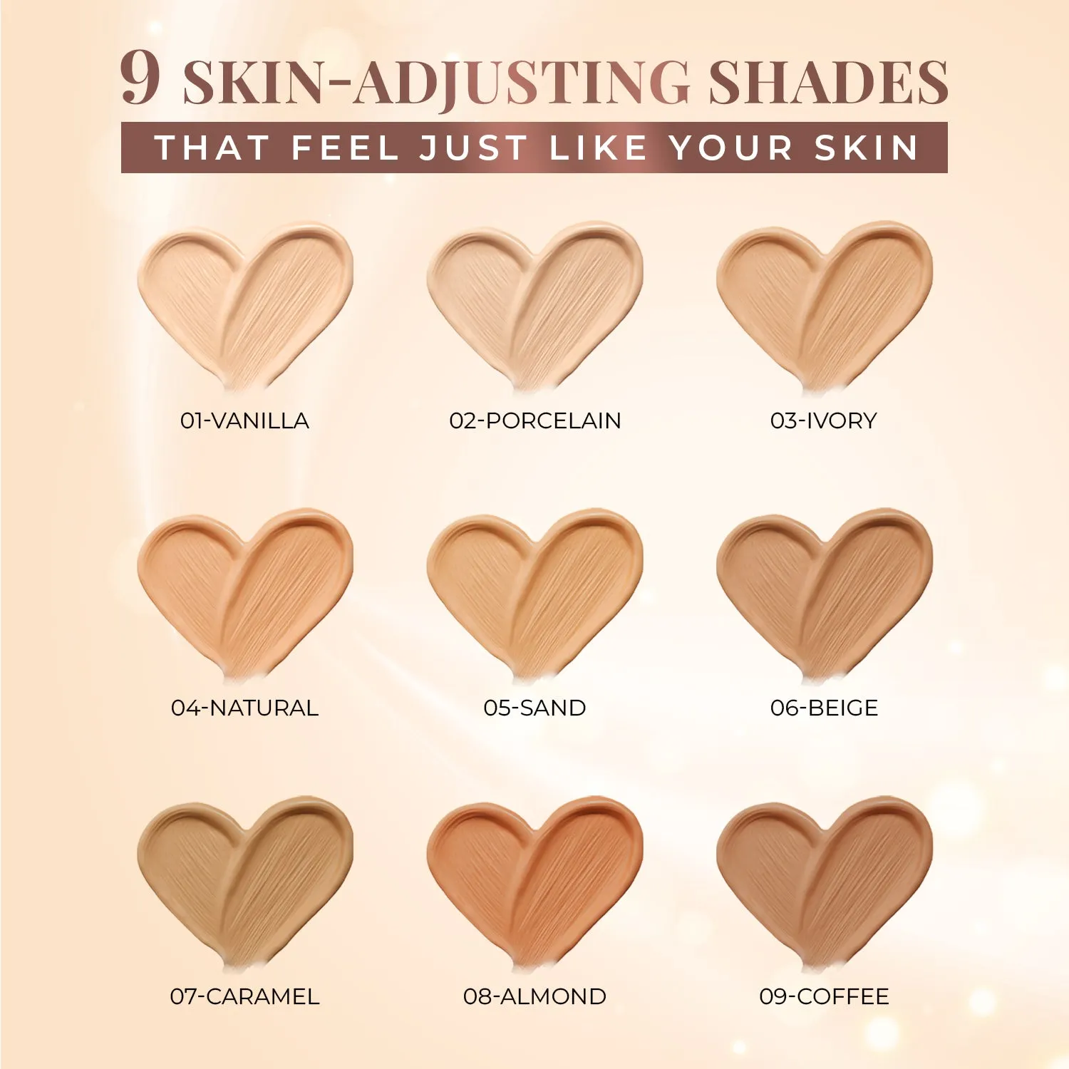 Serum Foundation Dewy Finish SPF 30  with Rosehip and Rice Starch - Caramel