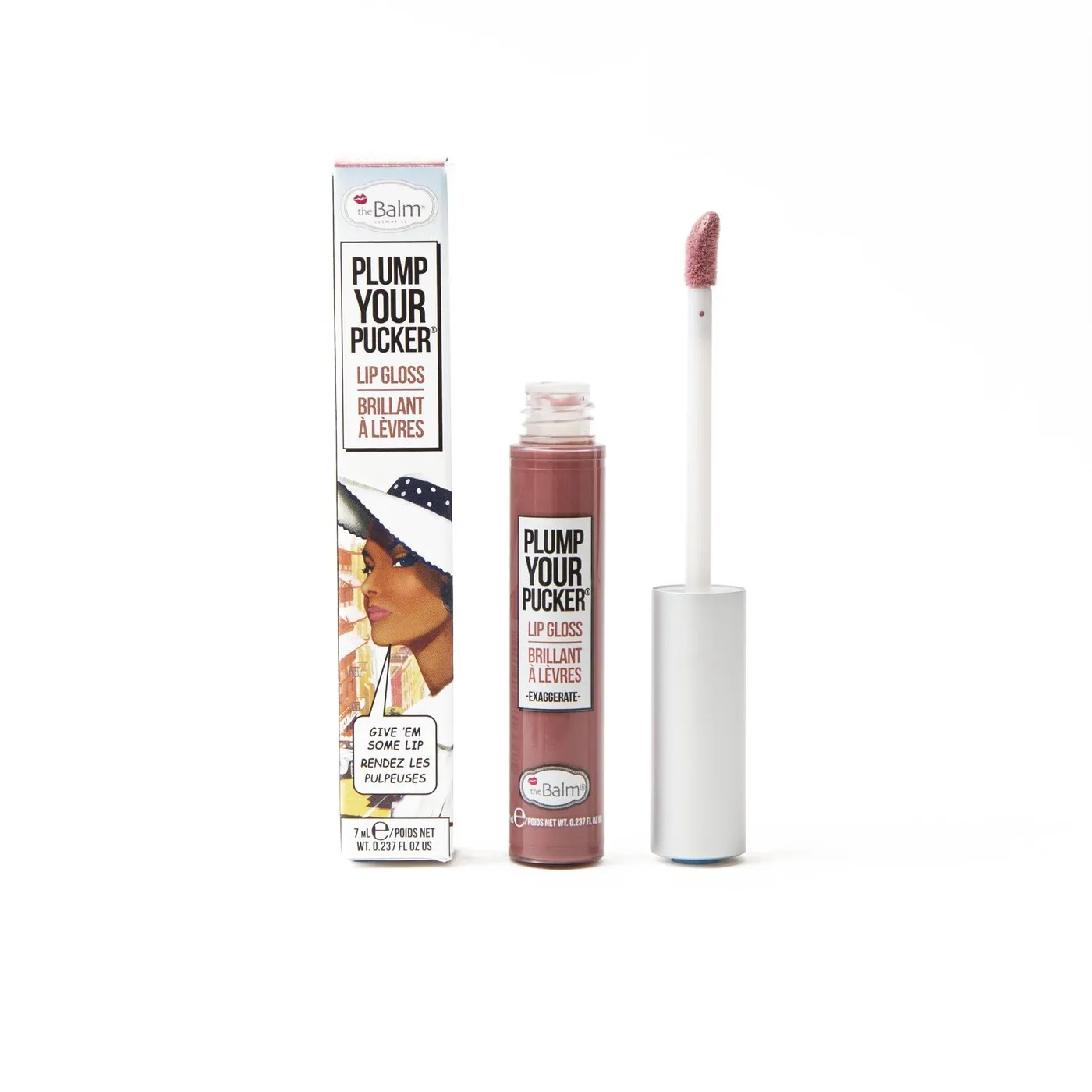 theBalm cosmetics PLUMP YOUR PUCKER® Lip Gloss Extravagant - shimmering golden plum